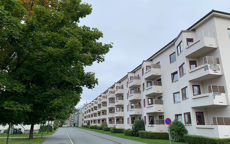 Un immeuble Borettslag à Trondheim, Norvège