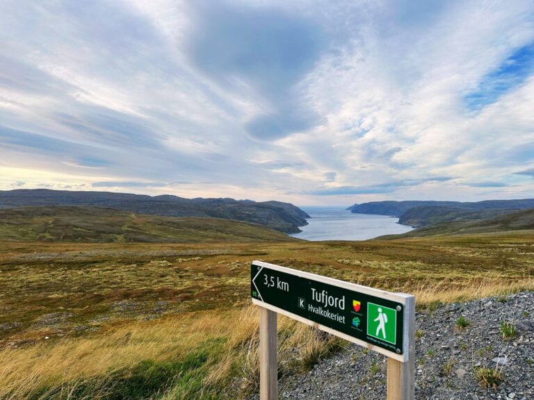 Sentier de randonnée sur l'île de Magerøya dans le Finnmark. Photo : David Nikel.