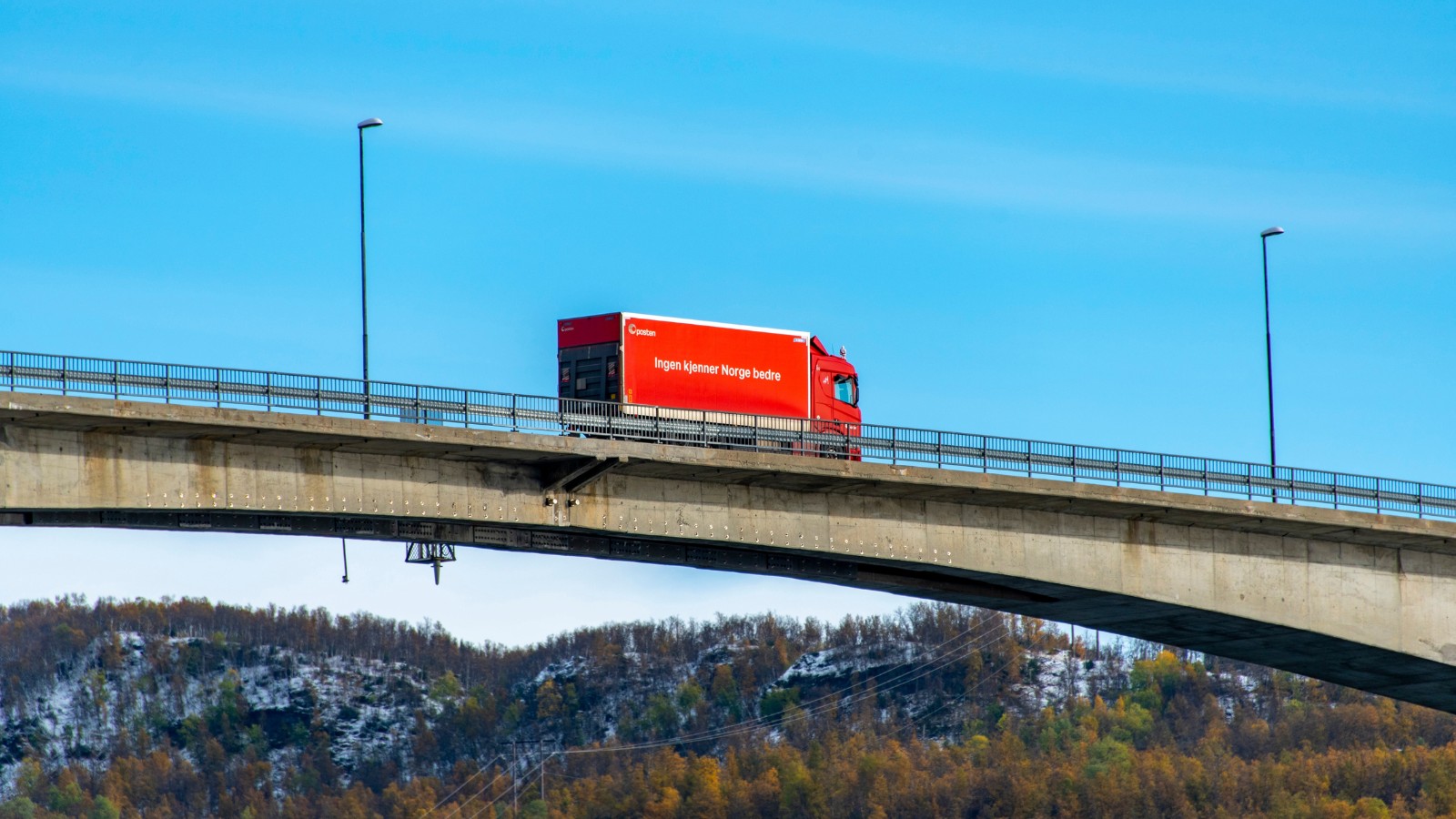 Posten truck in Finnsnes, Norway. Photo: Adwo / Shutterstock.com.