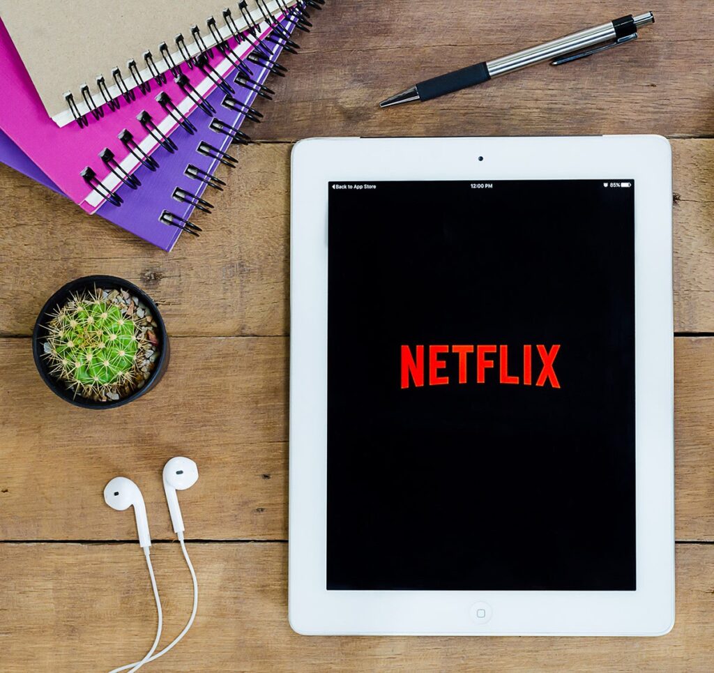 Netflix sur une tablette