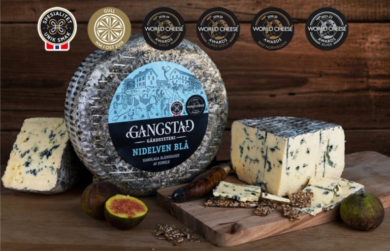 Nidelven Blå de Norwegian Cheesemaker Gangstad Gårdsysteri. Photo: Gangstad Gårdsysteri.