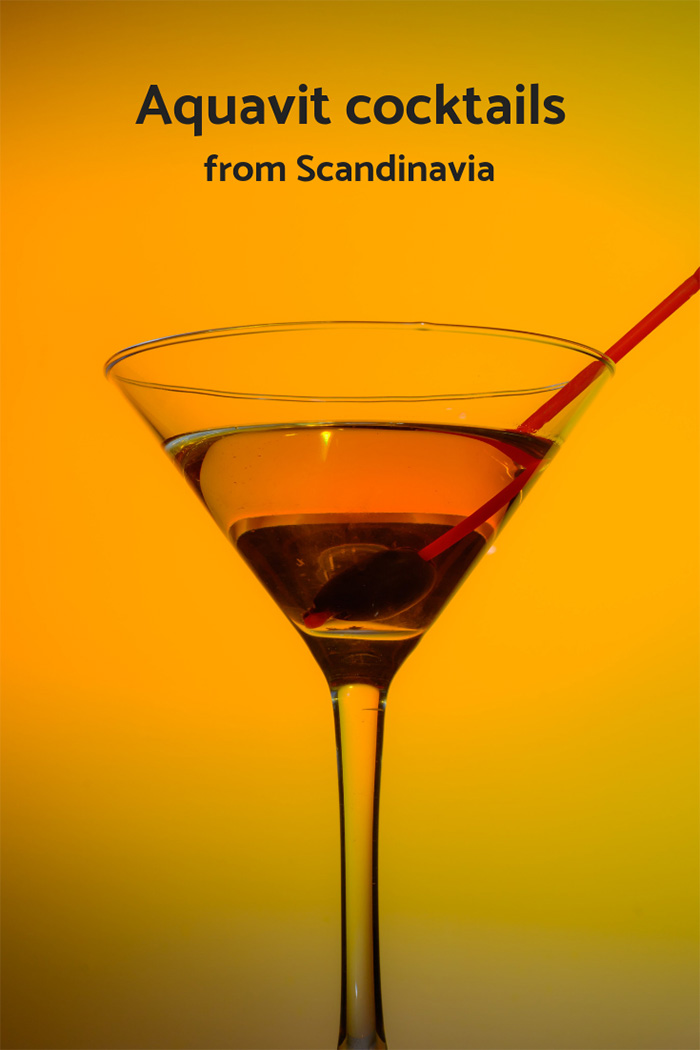 De délicieuses idées de cocktails aquavit de Norvège et de Scandinavie