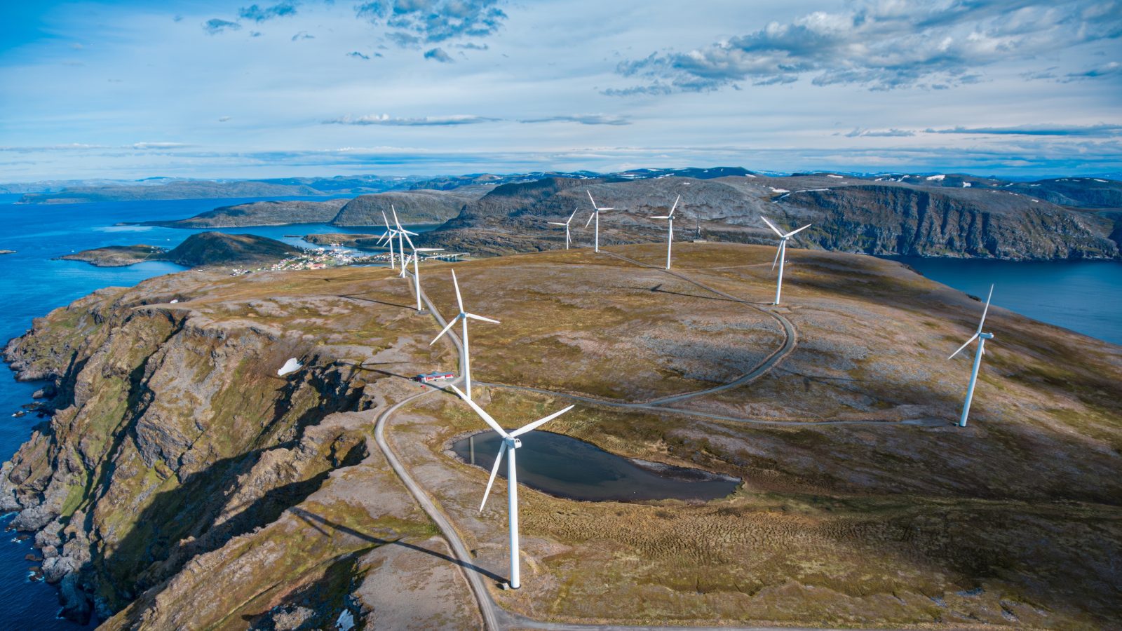 Wind turbines in Northern Norway.