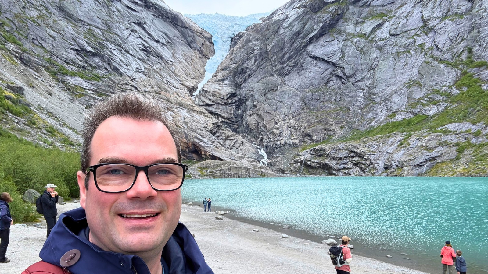 David at the Briksdal Glacier near Olden in Norway. Photo: David Nikel.