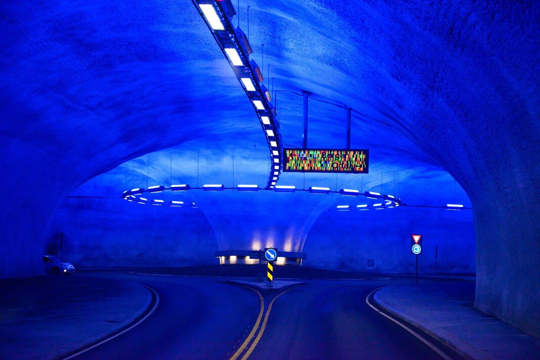 À l'intérieur du tunnel