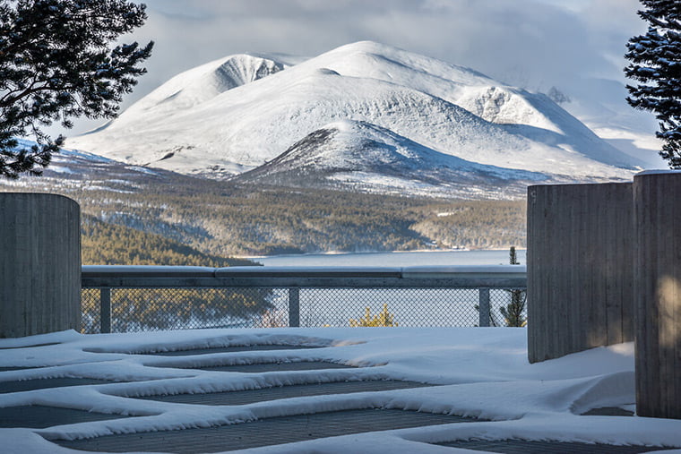L'aire de repos et le point de vue de Sohlbergplassen au parc national de Rondane, en Norvège
