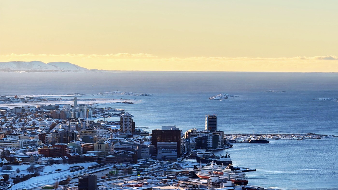 City centre of Bodø seen from the Wood Hotel. Photo: David Nikel.