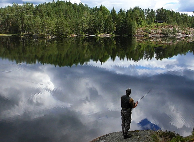 Pêcheur en Norvège