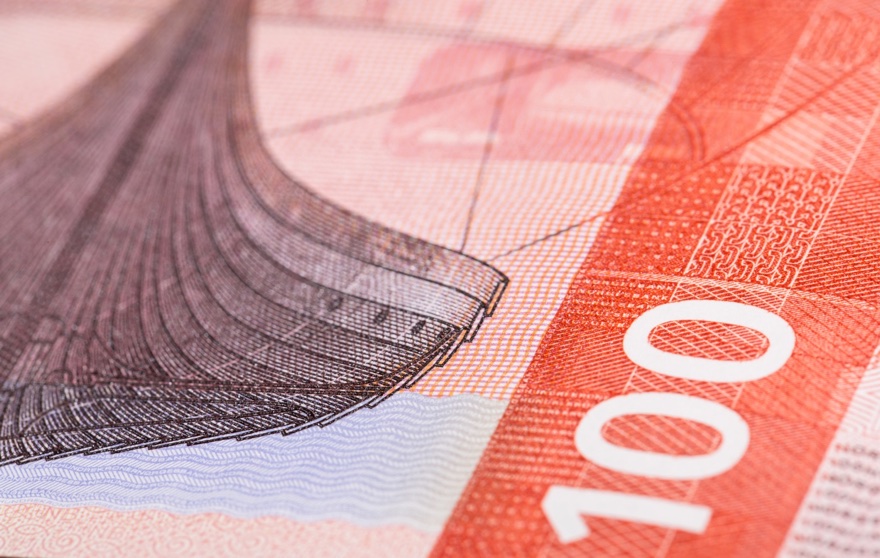 Nouveau billet de 100 couronnes norvégiennes. Photo : Banque norvégienne.