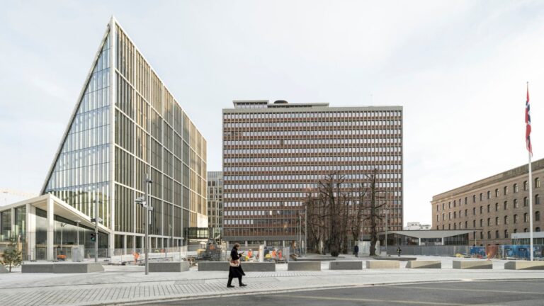 Bâtiments du nouveau quartier du gouvernement d'Oslo. Photo : Bureau nordique d’architecture.