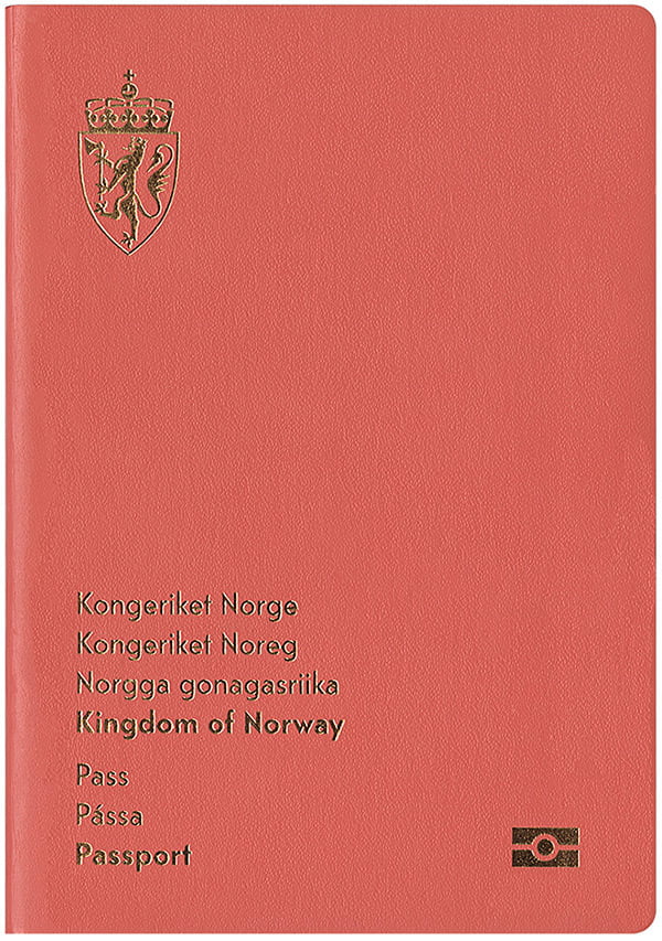 Première page du nouveau passeport norvégien.