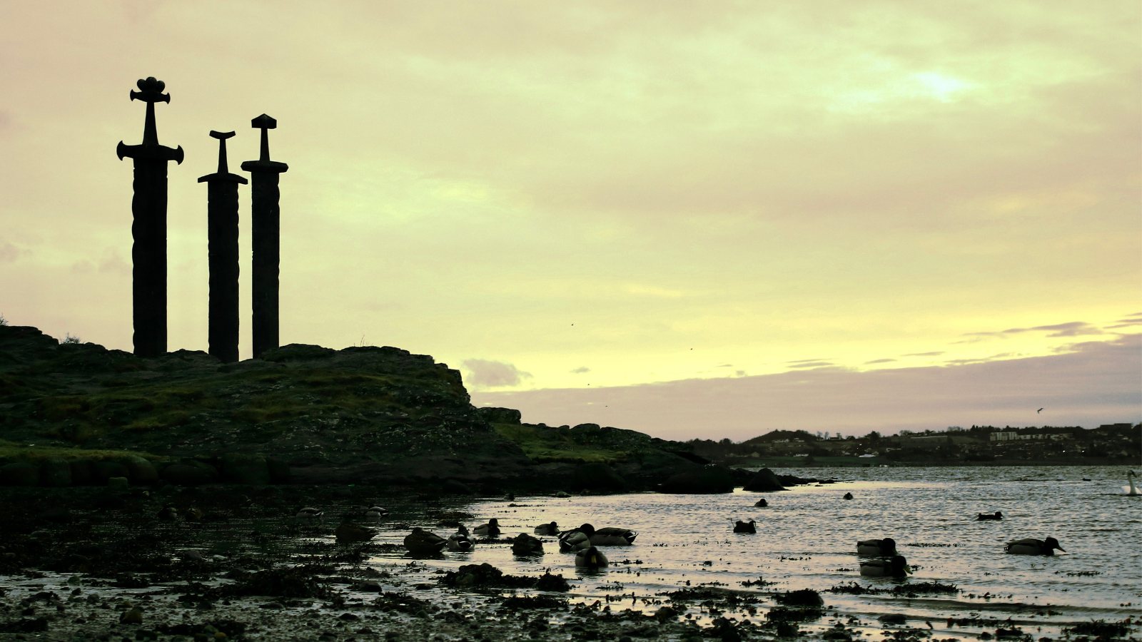 Swords monument in Stavanger.