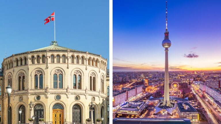Images d'Oslo et de Berlin.