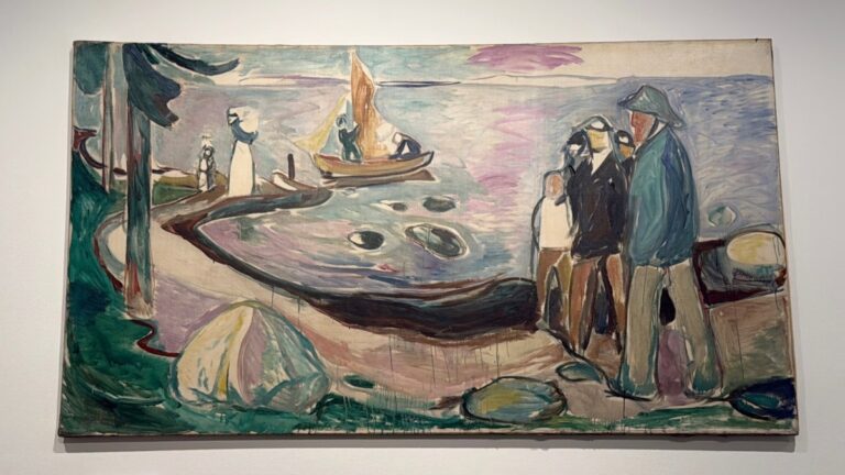 Sur le chemin du bateau d'Edvard Munch, partie de la frise Freia de 1922. Photo : David Nikel.