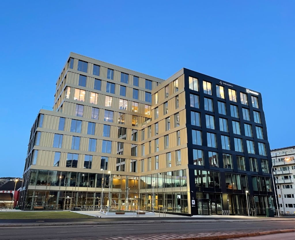 Les bureaux de l'administration fiscale à Trondheim, en Norvège. Photo : David Nikel.