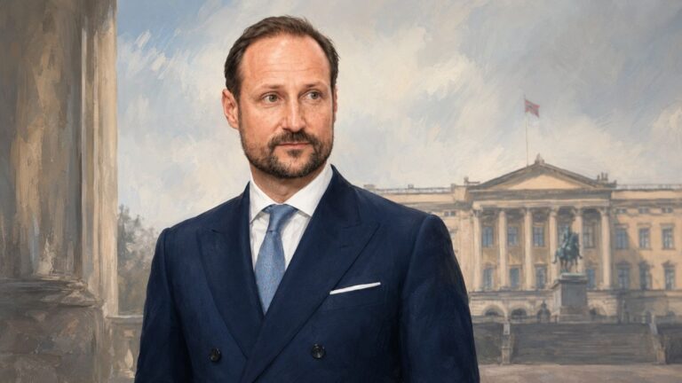 Une illustration du roi Haakon de Norvège.