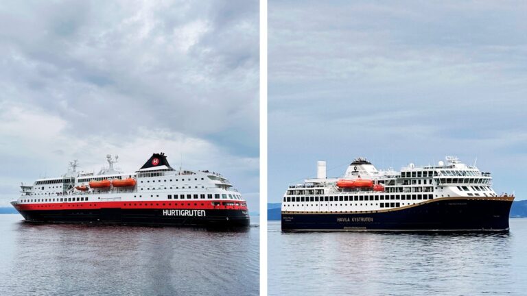 Navires Hurtigruten et Havila Voyages.
